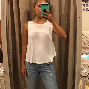 Brandy Melville white open back top